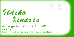 ildiko kindris business card